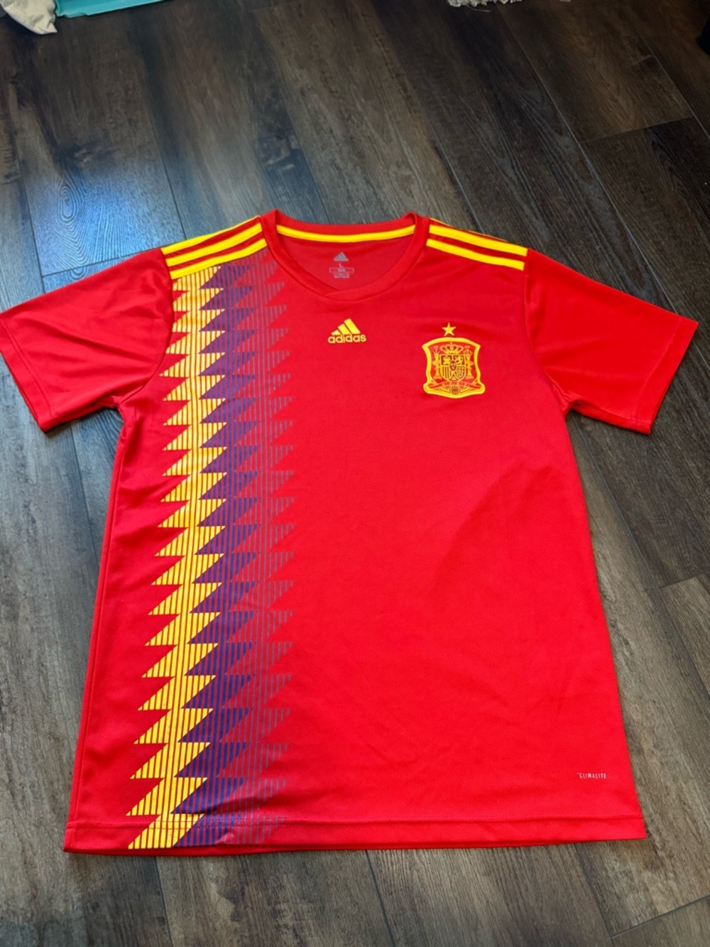 Spain 2018 World Cup Adidas Soccer Football Jersey men’s size large